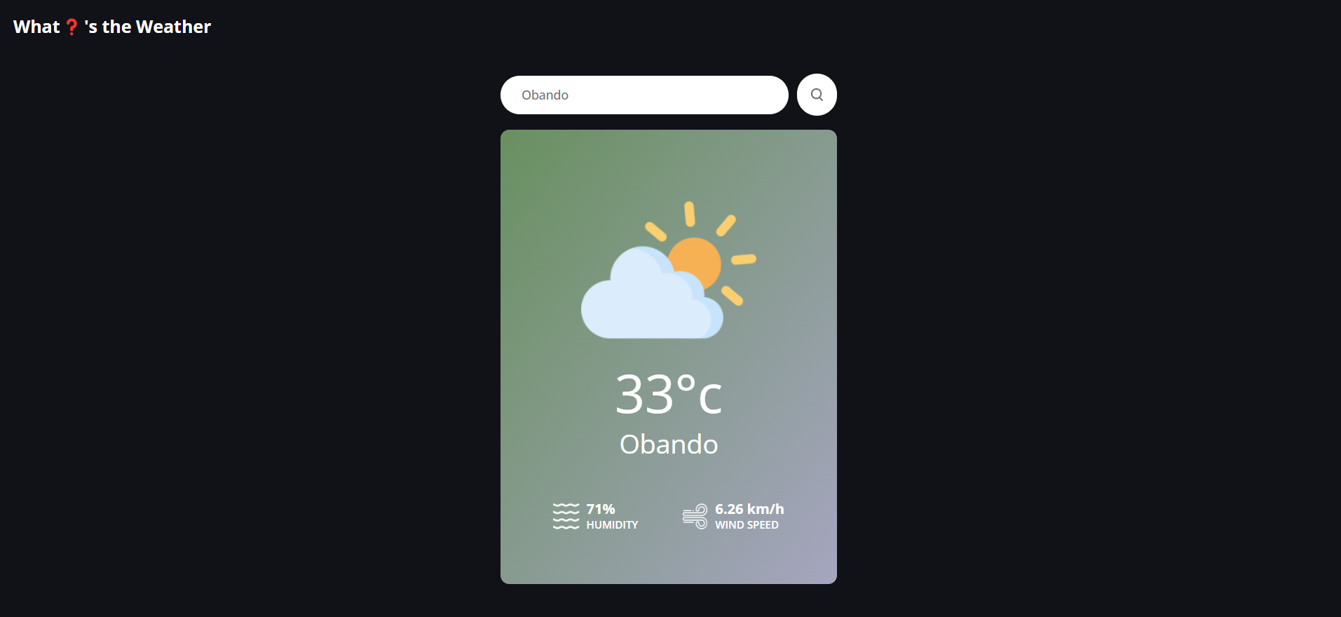 Whats The Weather